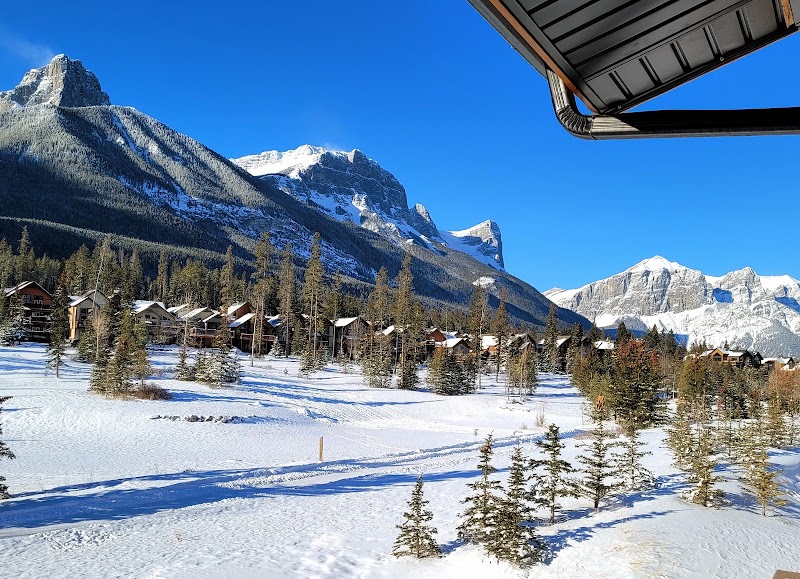 Hubman (Three sisters) off leash dog park dog park in Canmore, Alberta