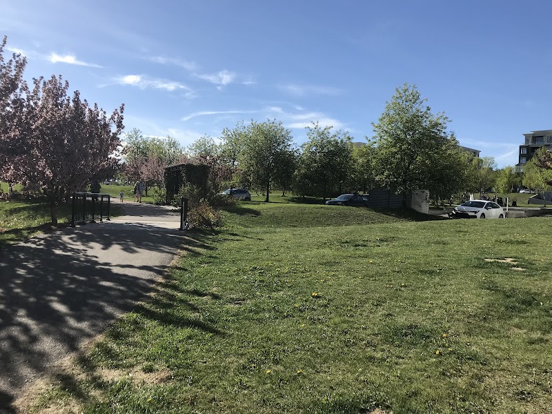 Bridgeland Riverside Off-Leash Area dog park in Calgary, Alberta