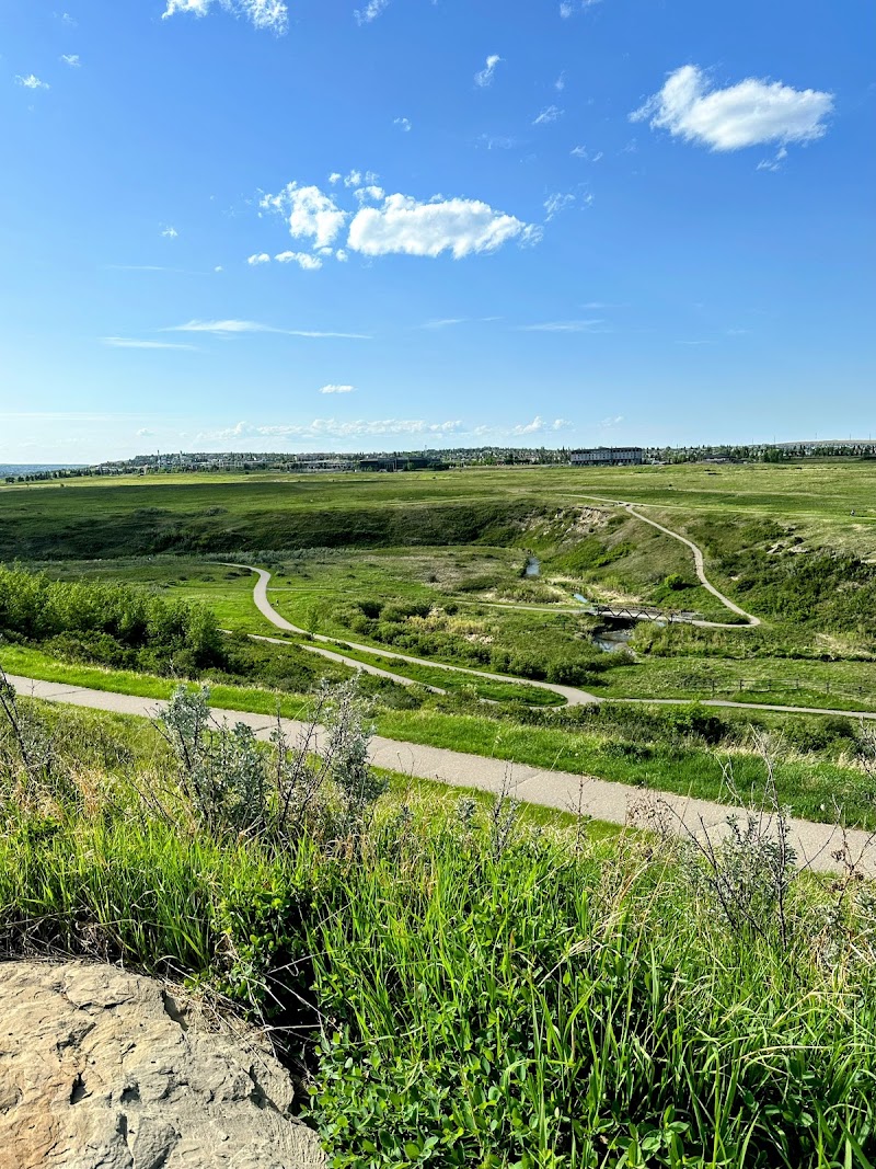 West Nose Creek Park (Confluence Park) dog park in Calgary, Alberta