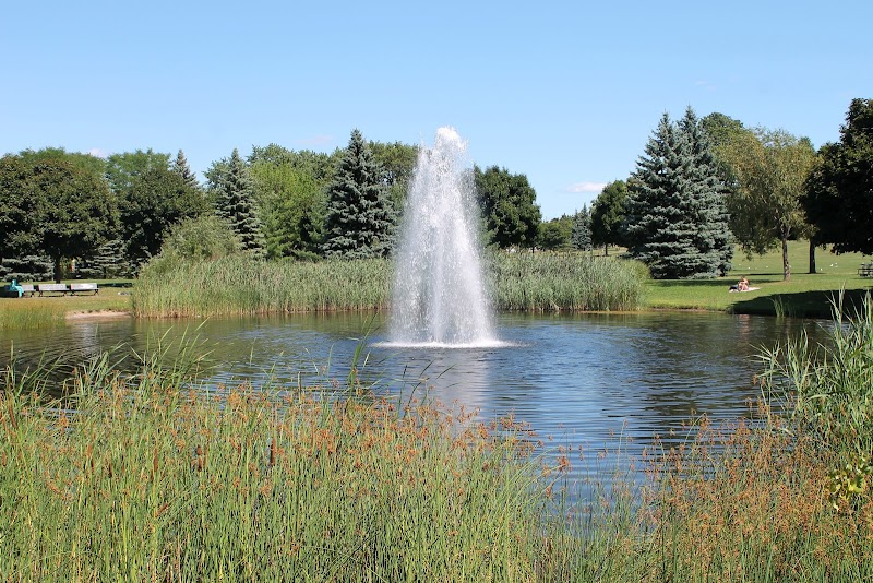 Ahuntsic Park dog park in Montreal, Quebec