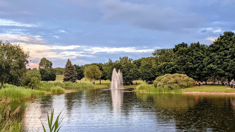 Ahuntsic Park dog park in Montreal, Quebec