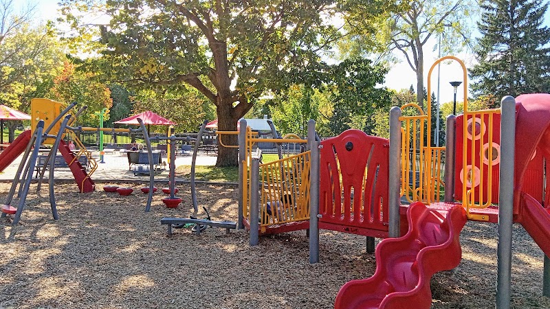 Ahuntsic Park dog park in Montreal, Quebec