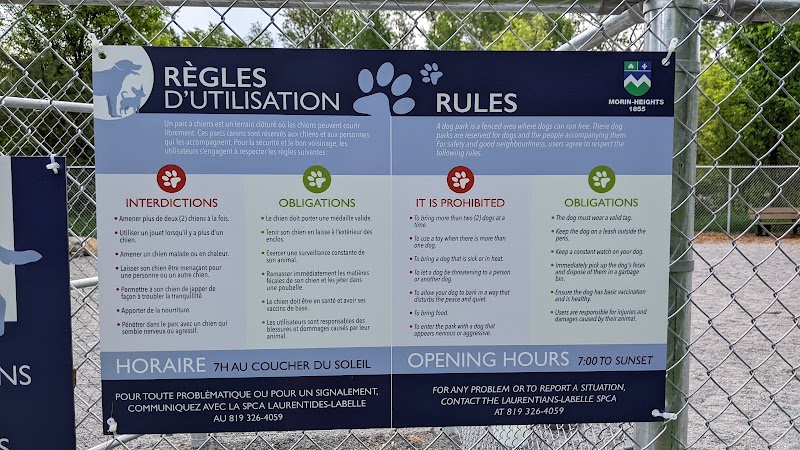 Parc canin Morin-Heights Dog park dog park in Morin-Heights, Quebec