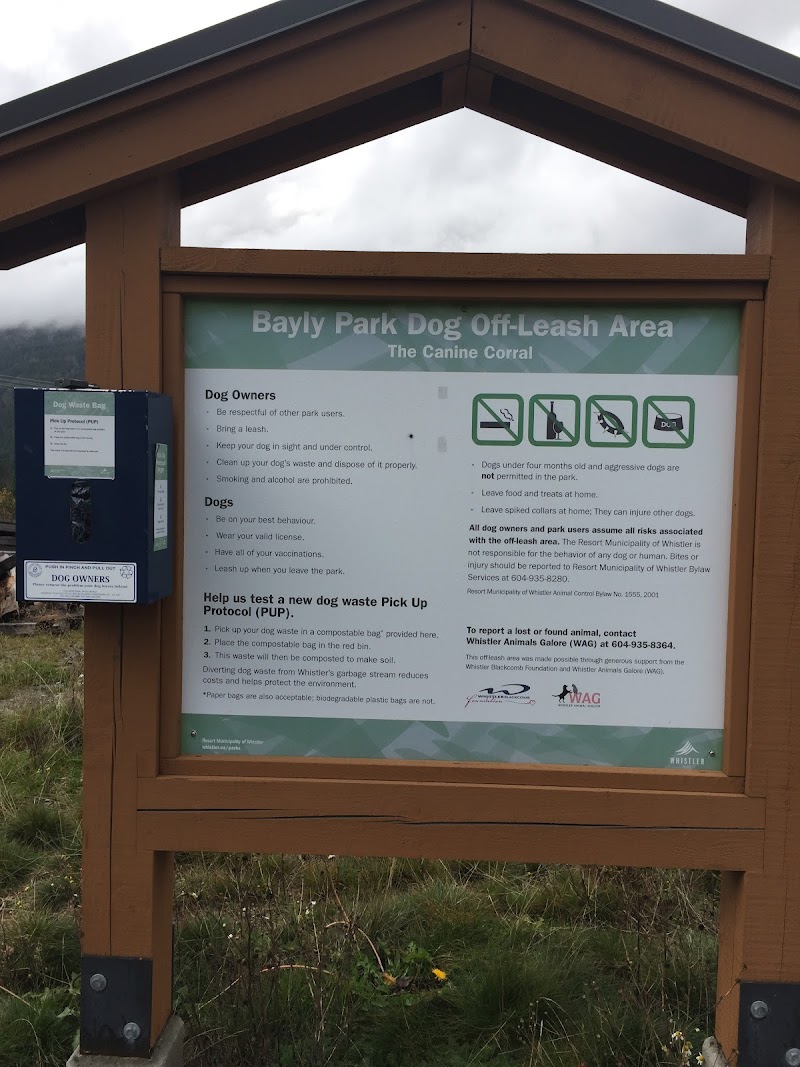 Bayly Park Dog Off-Leash Area dog park in Whistler, British Columbia