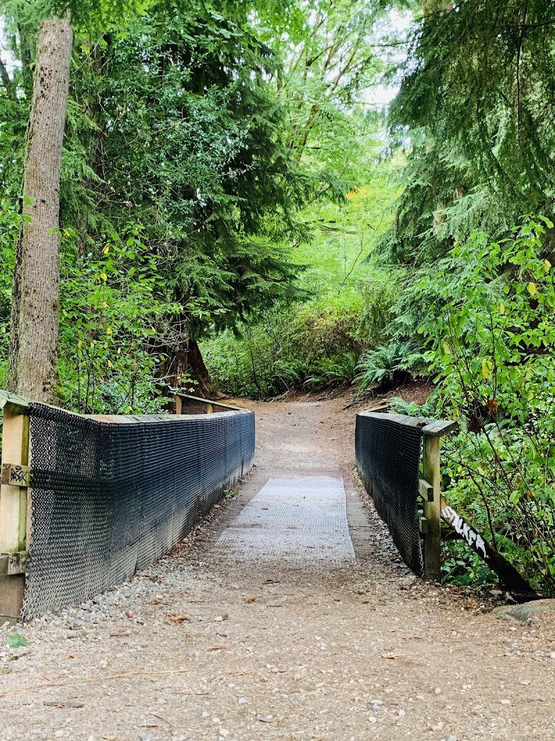 Confederation Park trail dog park in Burnaby, British Columbia