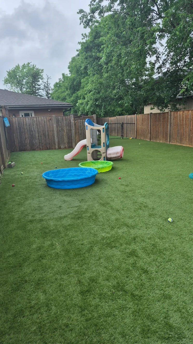 Rachelle's fully enclosed private backyard Pay to Play dog park in Hannon, Ontario